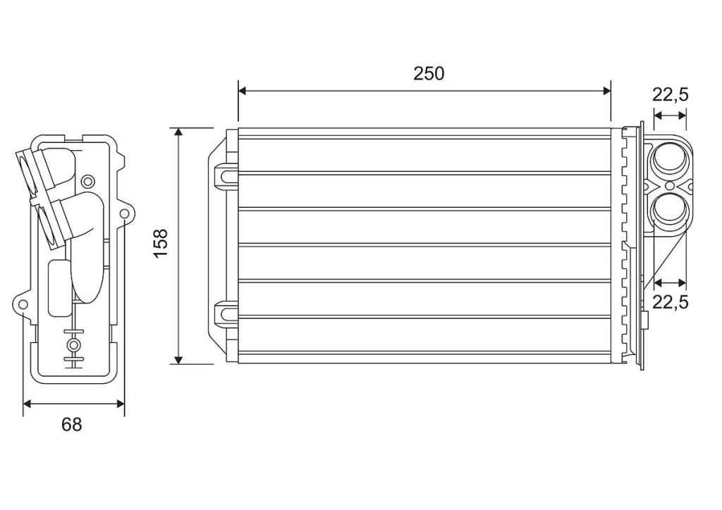 Radiateur de chauffage VALEO 812181
